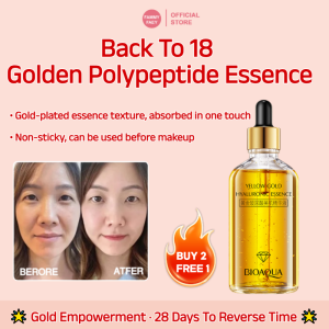 【FAMMY FAEY】【24K Gold/Hydrating】Gold Hyaluronic Acid Anti-Wrinkle Essence Brightening Skin/Reduce Fine Lines/Hyaluronic Acid/Niacinamide Formula/For All Skin Types 黄金多肽定格精华液