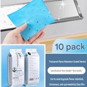 10PCS/Bag Oil Absorption Felt Side Suction Kitchen Range Hood Pad Cotton Kitchen Supplies Oil Absorption Cotton Household Non-woven/Kapas Penyerap Minyak Hud Range Untuk Sedutan Dapur Pelekat Penghalau Minyak Pekat Pembersihan Sekali Hud Range
