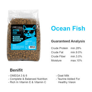 POODEE YUNA Premium Cat Food Repack 1kg Cat Dry Food Salmon Seafood Chicken Ocean Fish Kibbles Pet Food Makanan Kucing 猫粮