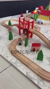 EducratePH Wooden Train Train set with Tracks / Railway tracks / Pretend play / imaginative play