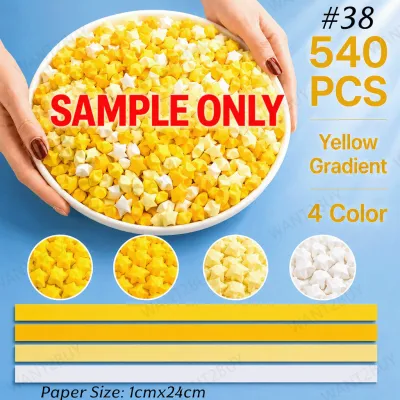 540pcs DIY Strips Lucky Star Paper Handcraft Origami Folding Paper Hand Crafts Colorful Wish Bottle Kertas Bintang 星星折纸
