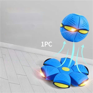 Kids Flying UFO Flat Throw Disc Ball Toys Garden Beach Basketball Game Outdoor Sports Decompression Deformation Flying Saucer Toy for Boys and Girls