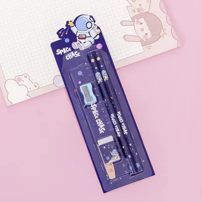 5 in 1 Kids Stationery Set Gift Children Pencil Set Portable Stationery Set Gift Pencil wholesale 8-in-1 children stationery set cartoon pencil set christmas gift for kids school supplies wholesale 8-in-1 children stationery set cartoon pencil set christm