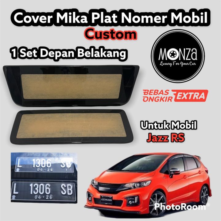 Cover Plat Nomer Mobil Acrylic Jazz RS Custom ( Sepasang )