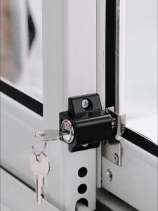 1 Set Universal Sliding Window Door Lock Aluminum Alloy Security Fixed Buckle Guard