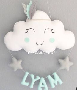 Hiasan dinding awan request nama bintang love