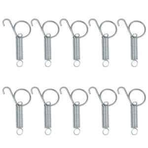 Cage Door Spring Hook 10Pcs Metal Spring Hooks Sturdy Tension Fixing Spring for Wire Rabbit/Bird/Hamster Cages S/L