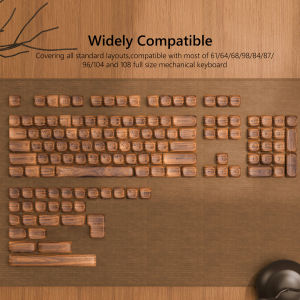 Womier 134 chìa khóa màu đen san hô biển Moa hồ sơ phím cơ PBT nhuộm-thăng hoa hải quan chính mũ cho 61/64/68/84/75/87/96/98/104/108 công tắc Cherry MX Bàn phím cơ chơi game