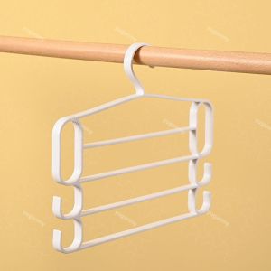 Slip Free 4 Layers Closet Pants Organizer Multi-functional Multi-layer Trouser Rack Portable Thickened And Sturdy Clothes Hanger Storage Clothes Drying Rack