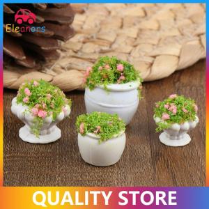 [Eleanor] 1:12 Dollhouse Mini Furniture Accessories Mini Green Plant Bonsai Flower Pots