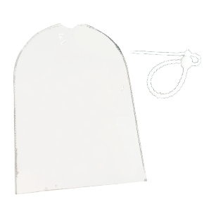 19*16cm PVC Pouch Labubu Doll Raincoat Tahan Air Pouch Doll Transparan Tahan Debu Pouch Boneka PVC