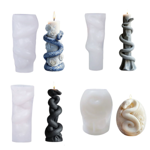 Spirals Snake Pillar Molds Casting Molds Silicone Mould Flower Snake Pillar Plasters Molds Epoxy Resin Molds