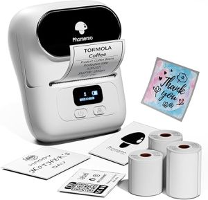 Phomemo Label Maker Machine- M110 Upgraded Bluetooth Label Printer for Barcode Clothing Jewelry Retail Mailing Business Compatible with Android & iOS with 3 Label