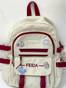 AE Womens school bag in forest style large-capacity load-reducing spine-protecting backpack fresh and stylish color-blocking casual and versatile backpack
