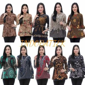 COD Atasan Baju Batik Wanita Blus Kualitas Terbaik Cocok Buat Seragam pelandang Dan Kantor kuliah. Banyak pilihan motif ready M L Xl XXL 3XL 4XL