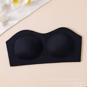 Shipped from China [2025] Foreign Trade Hot-Selling Womens Strapless Bra with Cross Side Buckle  Shein In-stock European and American
