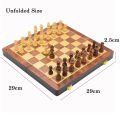 Luxury Magnetic Chess Set Traditional Wooden Folding Chess board Handwork Solid Wood Portable Chess Game. 