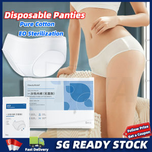 SG Stock Disposable Panties Ladies Pure Cotton Sterile Panty Travel Pregnant Women Postpartum Confinement Underwear一次性内裤