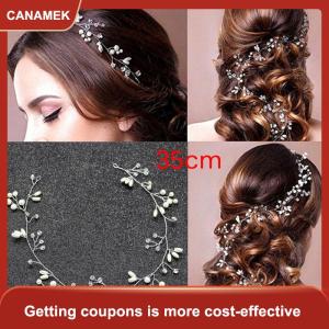 【CANAMEK】 Băng đô ngọc trai giả kim cương giả cho cô dâu đám cưới sang trọng phụ kiện tóc vương miện