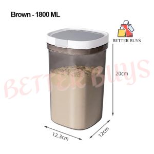 BETTER BUYS 1800/1300/800ML Milk Storage Container Baby Milk Powder Airtight Container Box with Scoop&Scraper