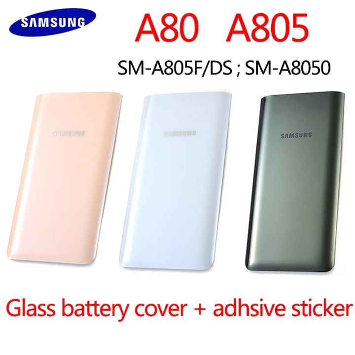 Original For Samsung Galaxy A80 A805F Back Cover Glass Housing