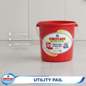 OROCAN UTILITY PAIL  / OROCAN PAIL BODY WITH STAINLESS STEEL HANDLE / PLASTIC WATER PAIL / WATER CONTAINER / TIMBA / PAIL ONLY / CLEANING TOOLS
