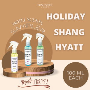 Hotel Scents Air Freshener Room Linen Spray Sampler Shangri la Holiday Inn Hyatt Odor Eliminator Odor Remover Posh Spice
