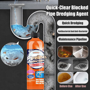 Quick-clear blocked pipe dredging agent