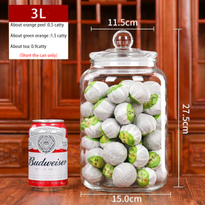 Transparent Glass Jar Storage Tank 3000ml Glass With Lid Modern No Leakage kitchen and bathroom Storage easy to clean