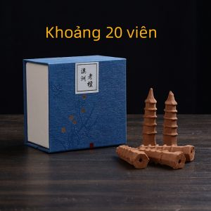 Thác Khói Trầm Hương Đốt Trầm Cao Cấp Mini Tặng Trầm Khói NgượcNụ Trầm Hương khói tỏa ngược hình tháp-NIEVE