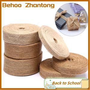 Behoo 10M Burlap Ribbon Natural Vintage Jute Rope Craft Gift Package DIY Wedding Party