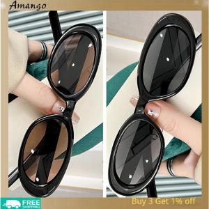 Amango Fashion Trend Small Frame Oval Shape Sunglasses For Men Women Vintage Outdoor Leisure Sunglasses Street Photography Props