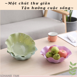 [HCM]Dĩa Nhựa Khay Nhựa Đẹp Gợn Sóng Đựng Trái Cây Thực Phẩm -SOHANEI FAM- Thiết Kế Gợn Sóng Xinh Xắn Sáng Tạo Màu Sắc Nhã Nhặn