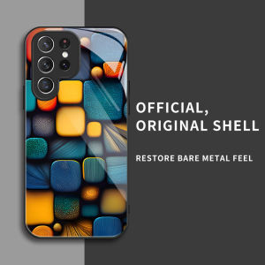 สำหรับ Samsung Galaxy S24 Ultra และ Samsung S24 Ultra 5G เคสศัพท์ป้องกันการตกที่มีสี่เหลี่ยมเล็กๆ สีสันสดใส บุคลิกทันสมัย