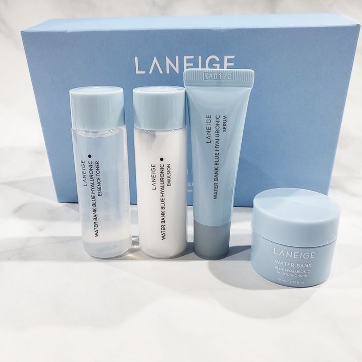 Laneige Water Bank Blue Hyaluronic 4 step Essential Kit (Normal to Dry Skin) Lazada Singapore
