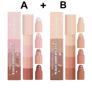 Dragon Ranee 4-Color Eyeshadow Stick - Matte & Sparkle Waterproof High Pigment