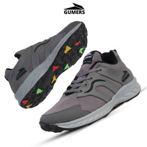 SNEAKERS GUMERS GREY HITAM PUTIHPRIA DAN WANITACOUPLE KERJA OLAHRAGA SANTAI RUNNING JOGGING