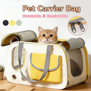 Portable Pet Carrier Bag Large Capacity Cat Dog Travel Bag with Mesh Windows Outdoor Breathable