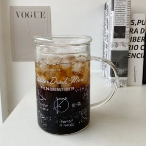 2026 1000ml Glass Cups With Lid And Straw Drinkware Cute Coffee Mugs Big Glasses For Drinks Water Tea Milk Juice Beer Cup