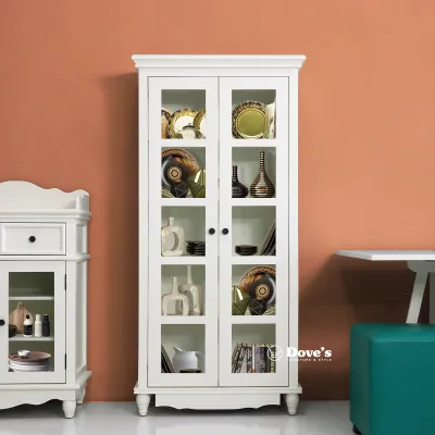 Lemari Kaca - Japan Cabinet - Rak Kaca - Lemari Penyimpanan - Doves Furniture - FREE ONGKIR KOTA JAWA & BALI