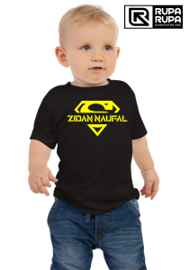 Kaos Couple Keluarga Costum Nama Logo Superman