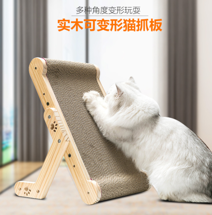 PAW STORAGE Cat Scratcher Board Cat Toy With Catnip Papan Pencakar