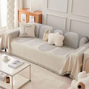 Double sided chenille sofa fabric four level universal anti slip covering sofa towel