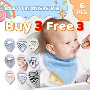Buy3 Free3! BabyZoom baby Triangle Bib 6pcs Newborn Bibs Saliva Towel Burp Cloth Feeding Band Baby Round Triangle Bib 0-24 Months Random Style New Design Baby Infant Bibs 100% Cotton Newborn Bib Towel Saliva Triangle Scarf 6pcs Cod Free Shipping