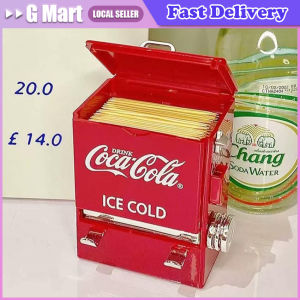 Creative retro high-end American cola toothpick holder for home use high appearance value automatic pop-up press-type toothpick box ins style