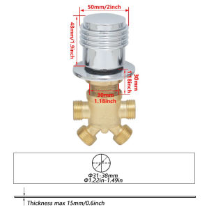 Bathtub Tap Brass Switch Control Valve Cold&Hot Shower Mixer Faucet Split 2 Way Water Divide Bathroom Cabinet Crane