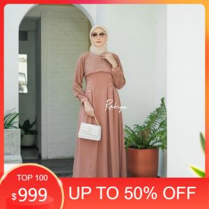 gamis perempuan terbaru  bahan cringkle airplow mix brukat malika busui freandly size M L XL  2024