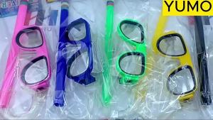 Kids Diving Snorkel Set Swimming Goggles Anti-Fog Mask Dry Top Snorkel for Snorkeling Pool Fun