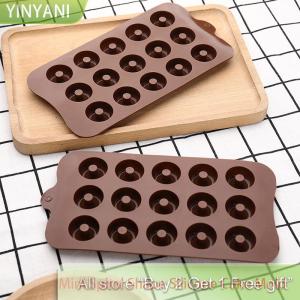 [COD] CHENJ KITCHEN 3D Donut Silicone Gummy Mold 15 Cavity Donut Ring Maker Chocolate Candy Cookie Mould Kitchen Tools
