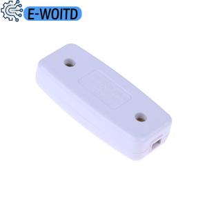 E-WOITD 1Pc Light Switch For Home Classic White Inline ON OFF Table Bedside Lamp Desk Light Cord Cable Switches Electrical Accessories